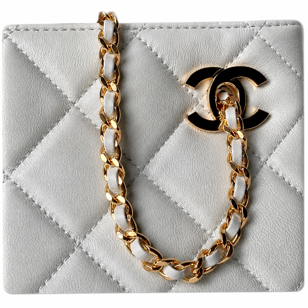 Chanel Classic Quilted Horizontal Flap Bag | CC Hardware & Gold Chain — 24.5cm