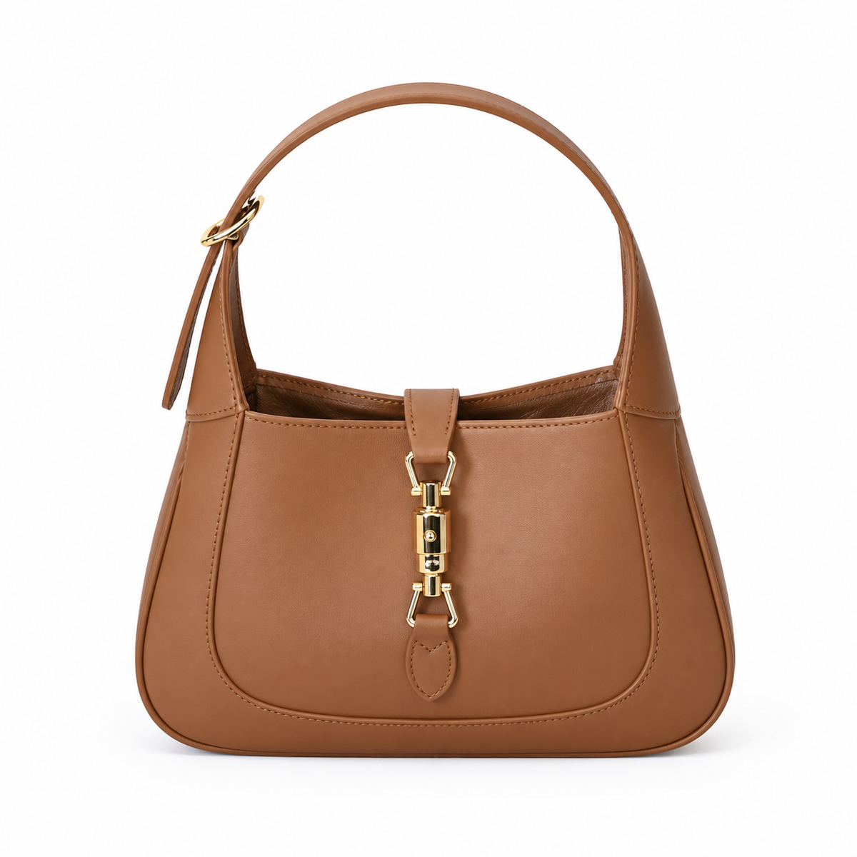Gucci Jackie 1961 Small Hobo in Caramel Tan Polished Leather