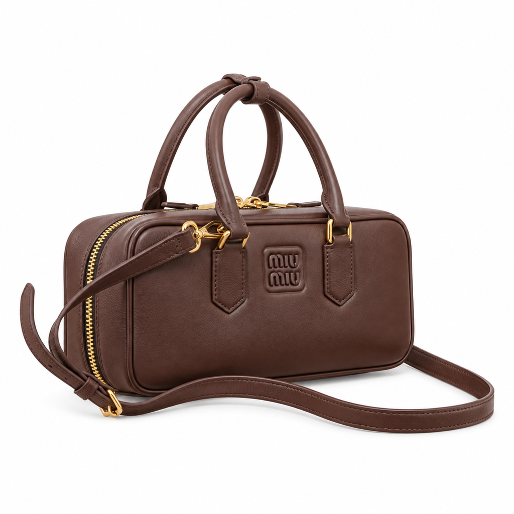 Miu Miu Convertible Leather Shoulder Bag 27×12×9 cm