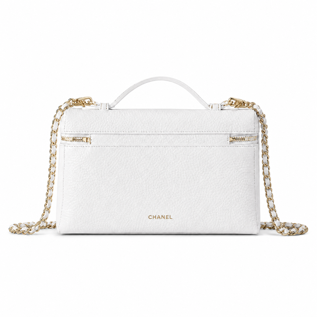 Chanel Burgundy Caviar Leather CC Flap Bag | Gold Chain — 23cm