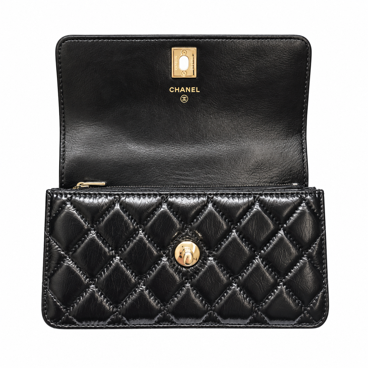 Chanel Quilted Leather Slender Chain Shoulder Bag