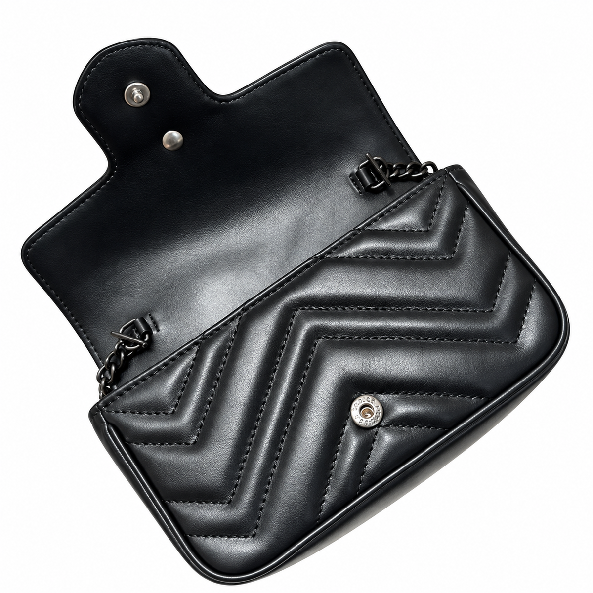Gucci GG Marmont Super Mini Bag Black on Black