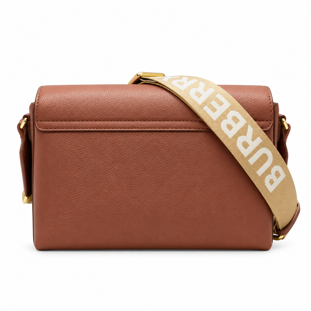 Burberry Heritage Check Brown Flap Crossbody
