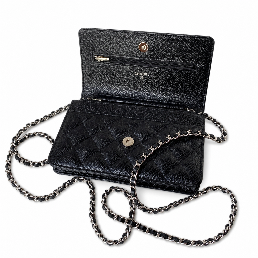 Chanel Classic Quilted Flap Bag | CC Turn-Lock Leather Chain Strap — 19cm