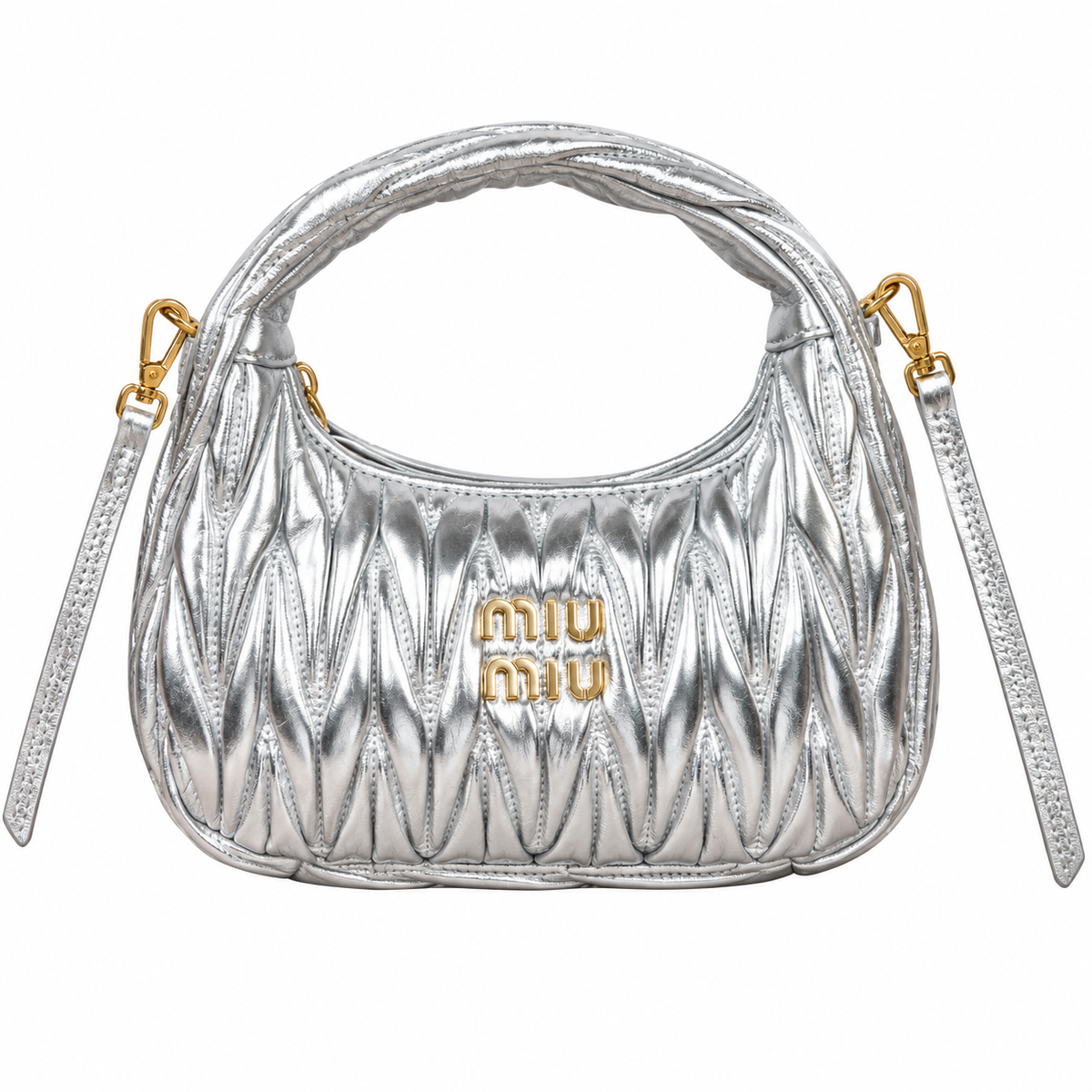 Miu Miu Matelassé Leather Soft-Fold Crossbody Bag