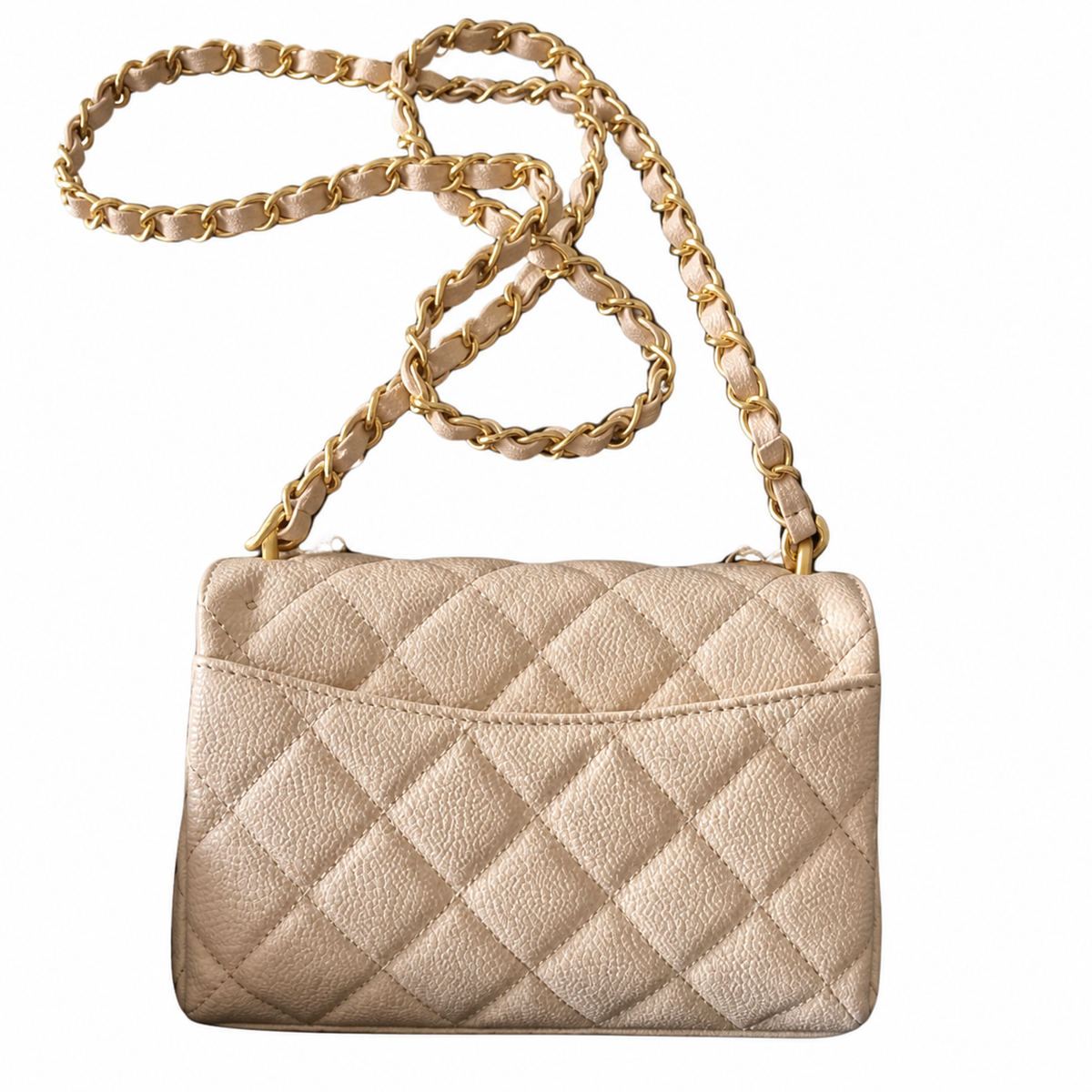 Chanel Classic Quilted Mini Flap Bag | CC Turn-Lock Chain Strap — 19cm