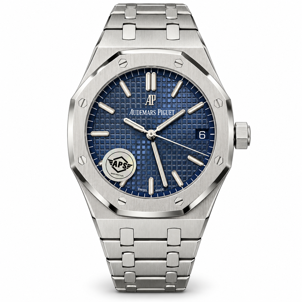Audemars Piguet Royal Oak Automatic 41mm Blue Petite Tapisserie Stainless Steel Bracelet