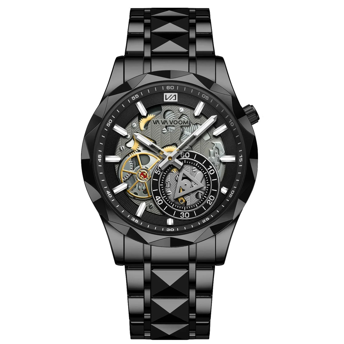 VAVA VOOM Skeleton Automatic – Two-Tone Gold & Steel