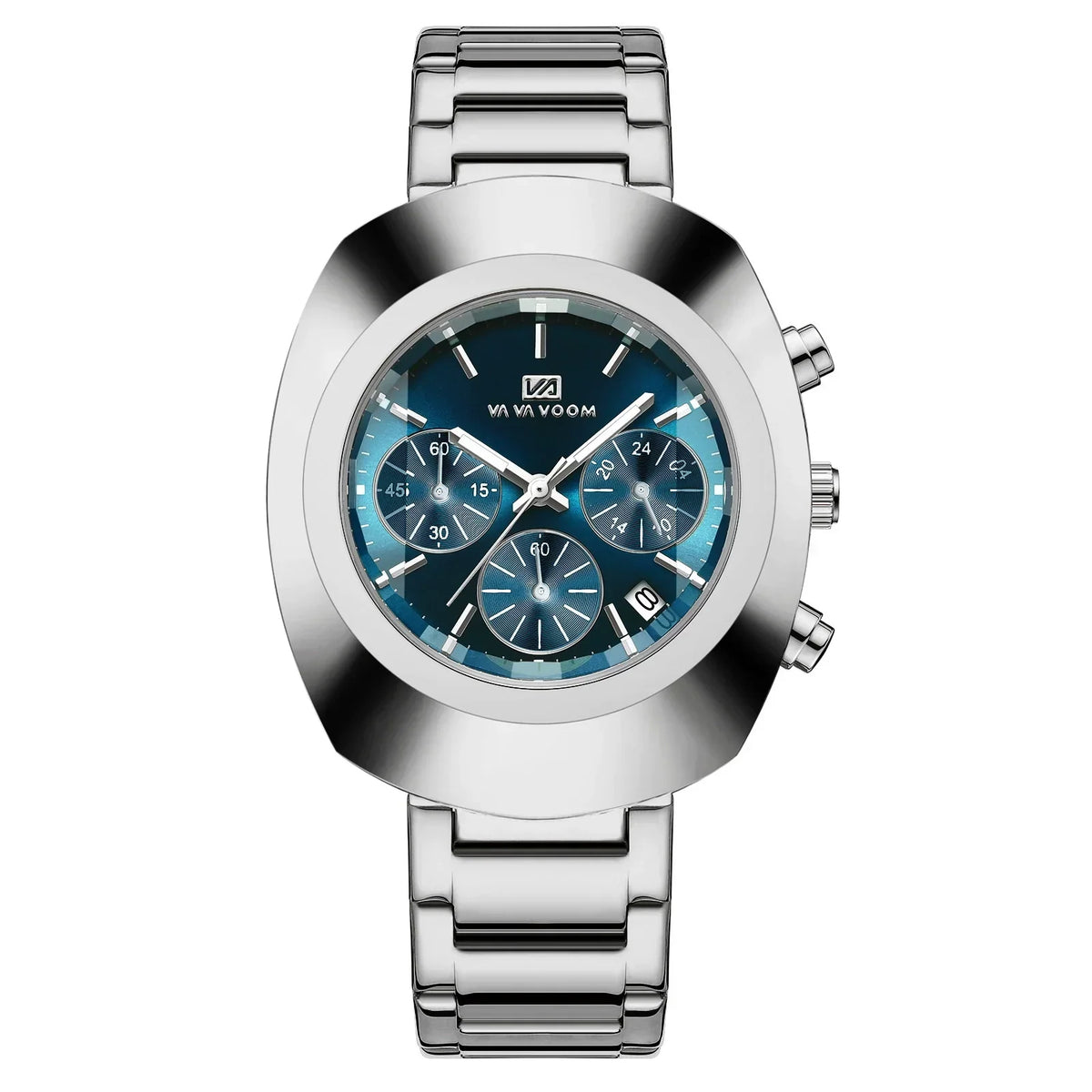 Men's Full Gold Chronograph Watch – Gold Dial Steel Bracelet